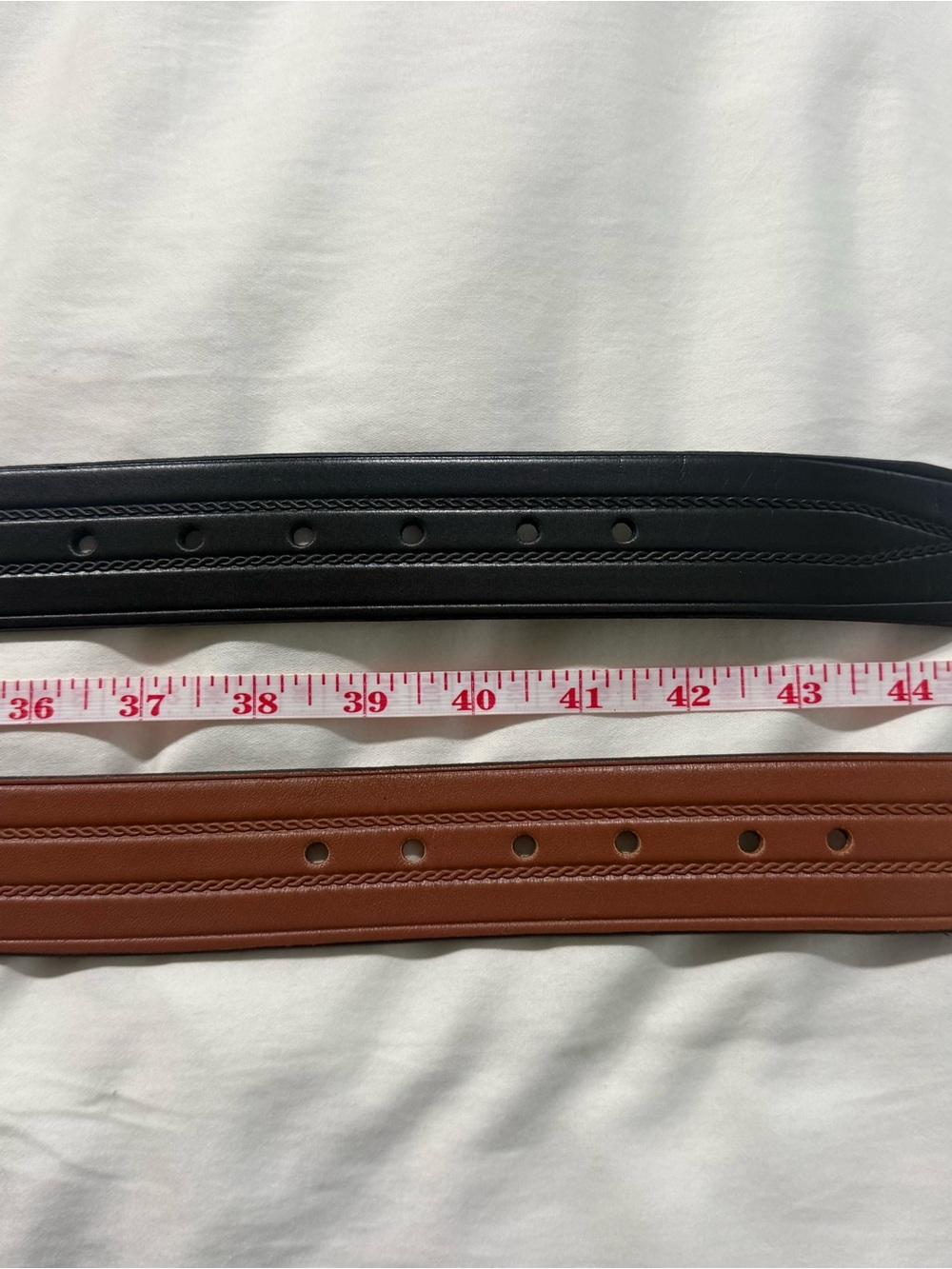 Men's Black NAB Leather Belt with Polished Gunmetal Buckle. New. 1.5” wide. - Picture 3 of 7